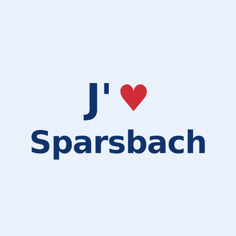 Sticker personnalisé Sparsbach — design J'aime Sparsbach
