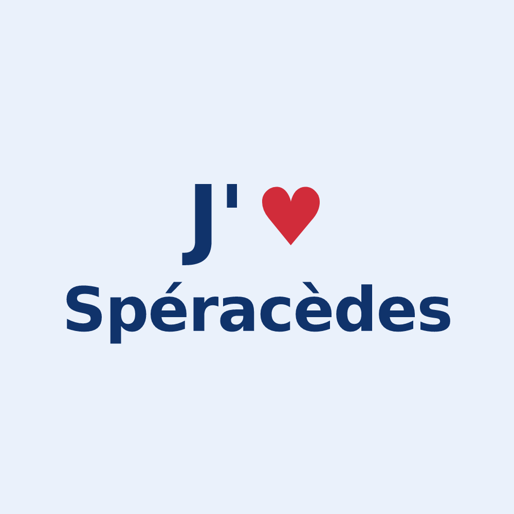 Sticker personnalisé Spéracèdes — design J'aime Spéracèdes
