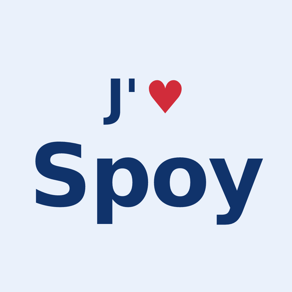 Sticker personnalisé Spoy — design J'aime Spoy