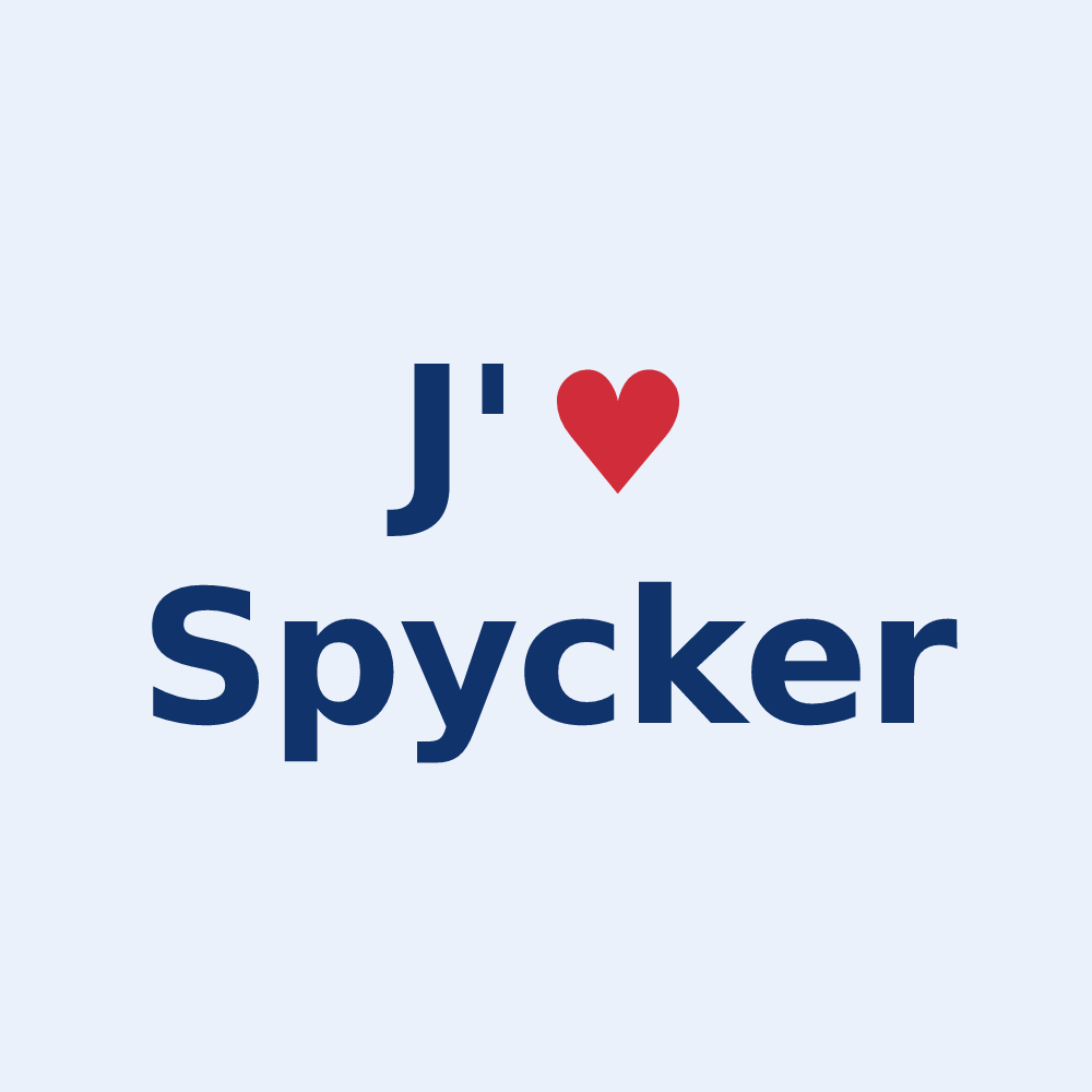 Sticker personnalisé Spycker — design « J'aime Spycker » imprimé sur le sticker