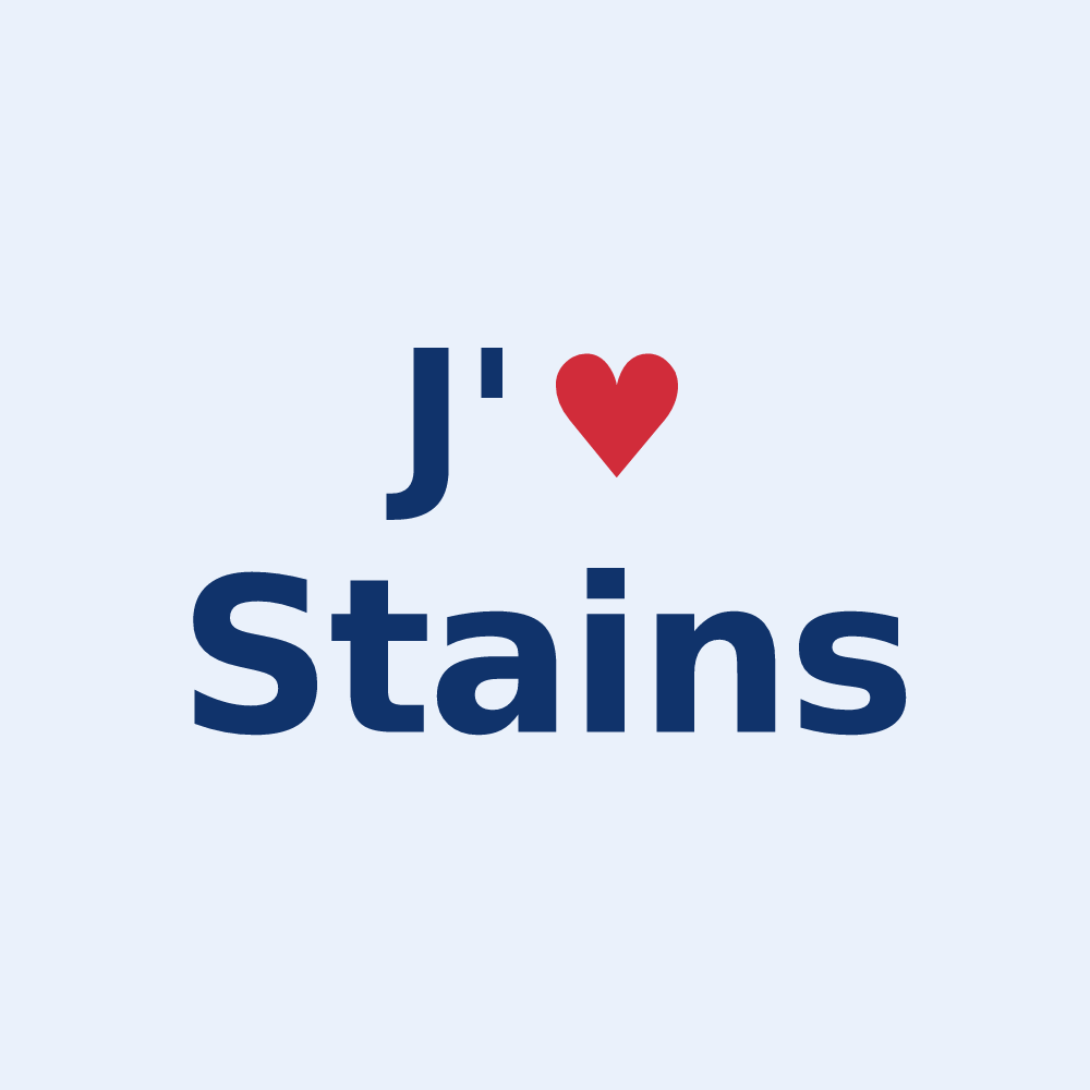 Sticker personnalisé Stains — design J'aime Stains
