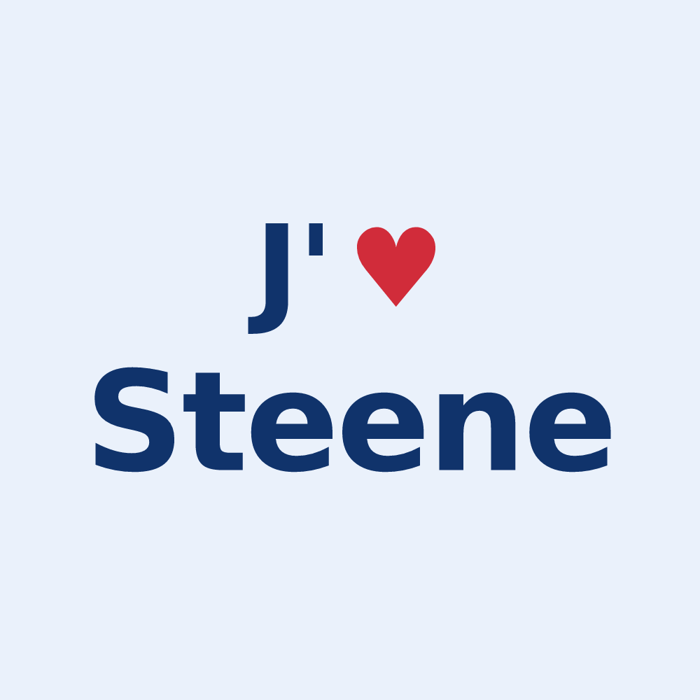 Sticker personnalisé Steene — design « J'aime Steene » imprimé sur le sticker