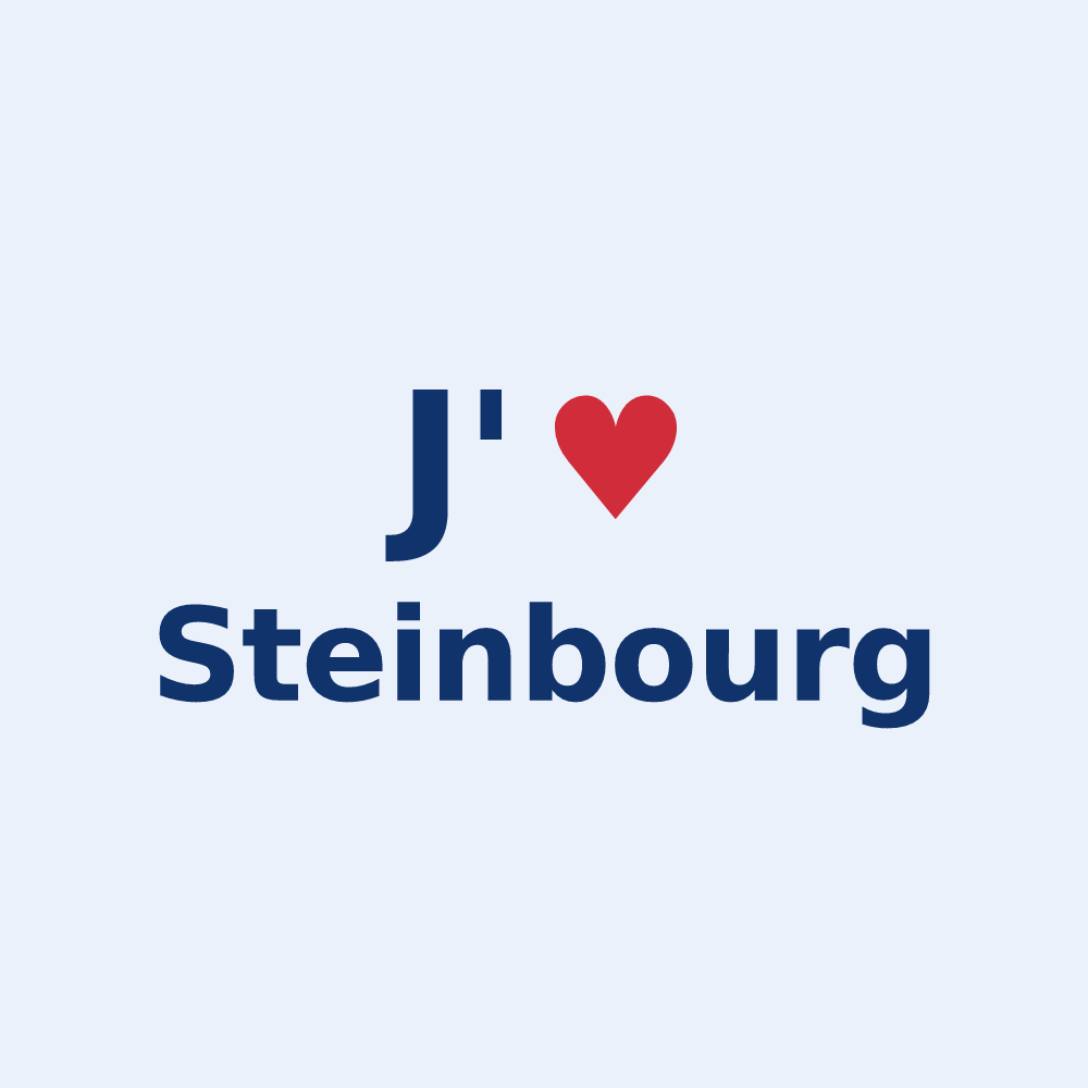 Sticker personnalisé Steinbourg — design J'aime Steinbourg
