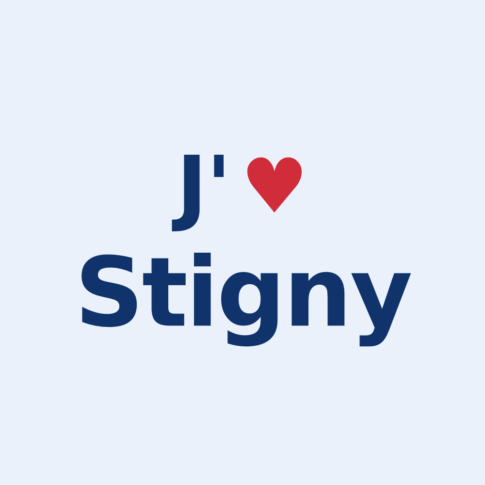 Sticker personnalisé Stigny — design J'aime Stigny
