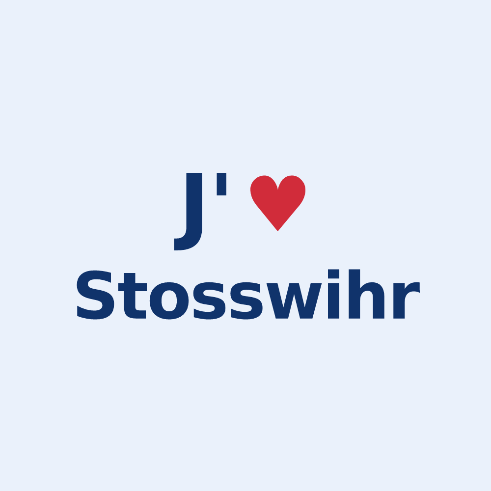 Sticker personnalisé Stosswihr — design J'aime Stosswihr