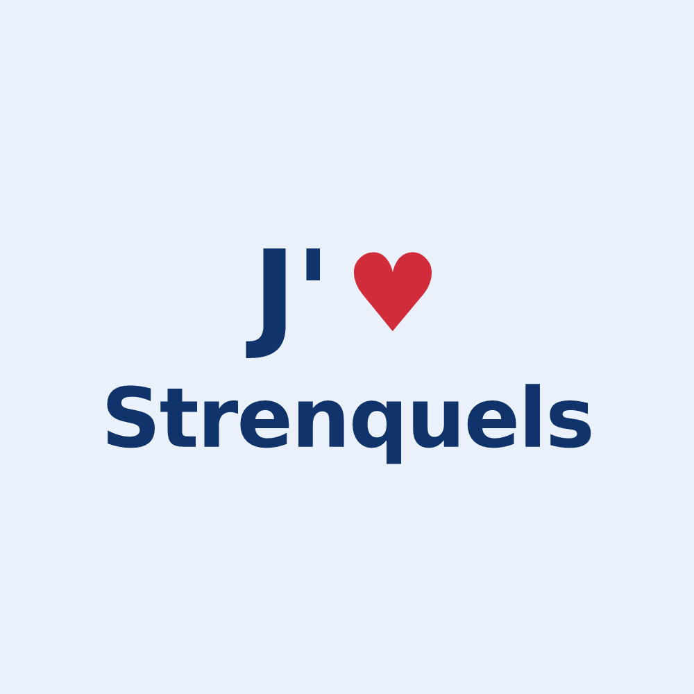 Sticker personnalisé Strenquels — design J'aime Strenquels