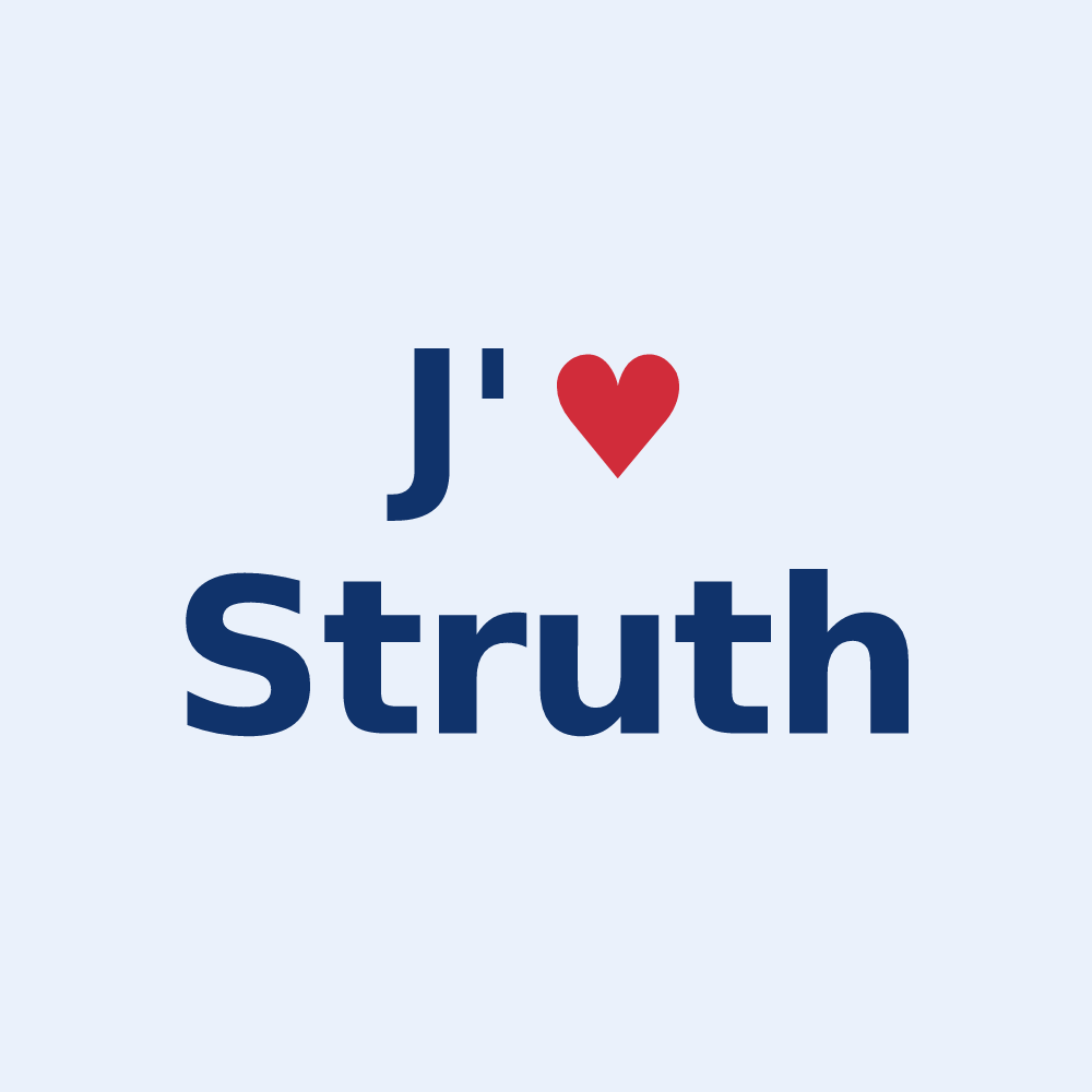 Sticker personnalisé Struth — design J'aime Struth
