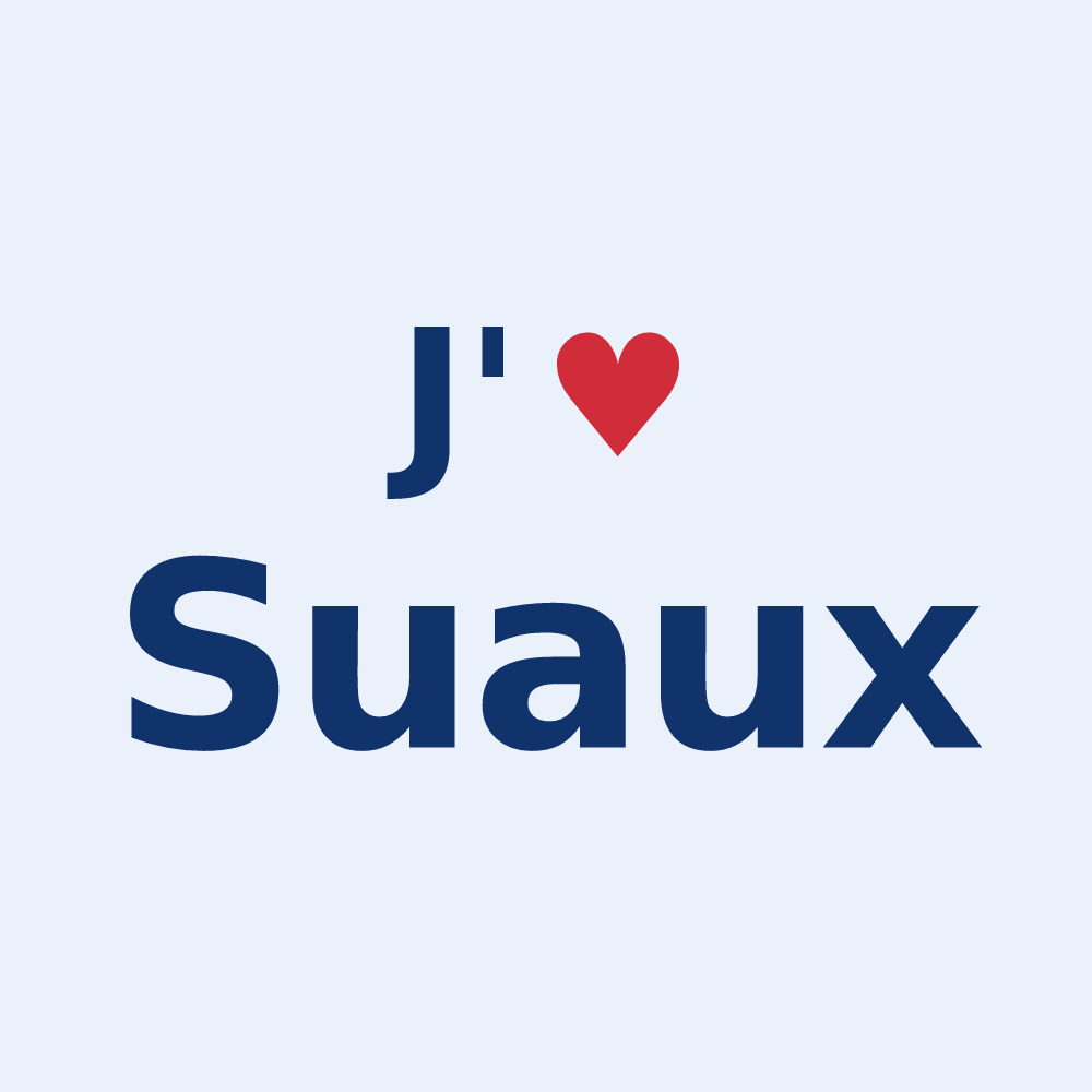 Sticker personnalisé Suaux — design J'aime Suaux