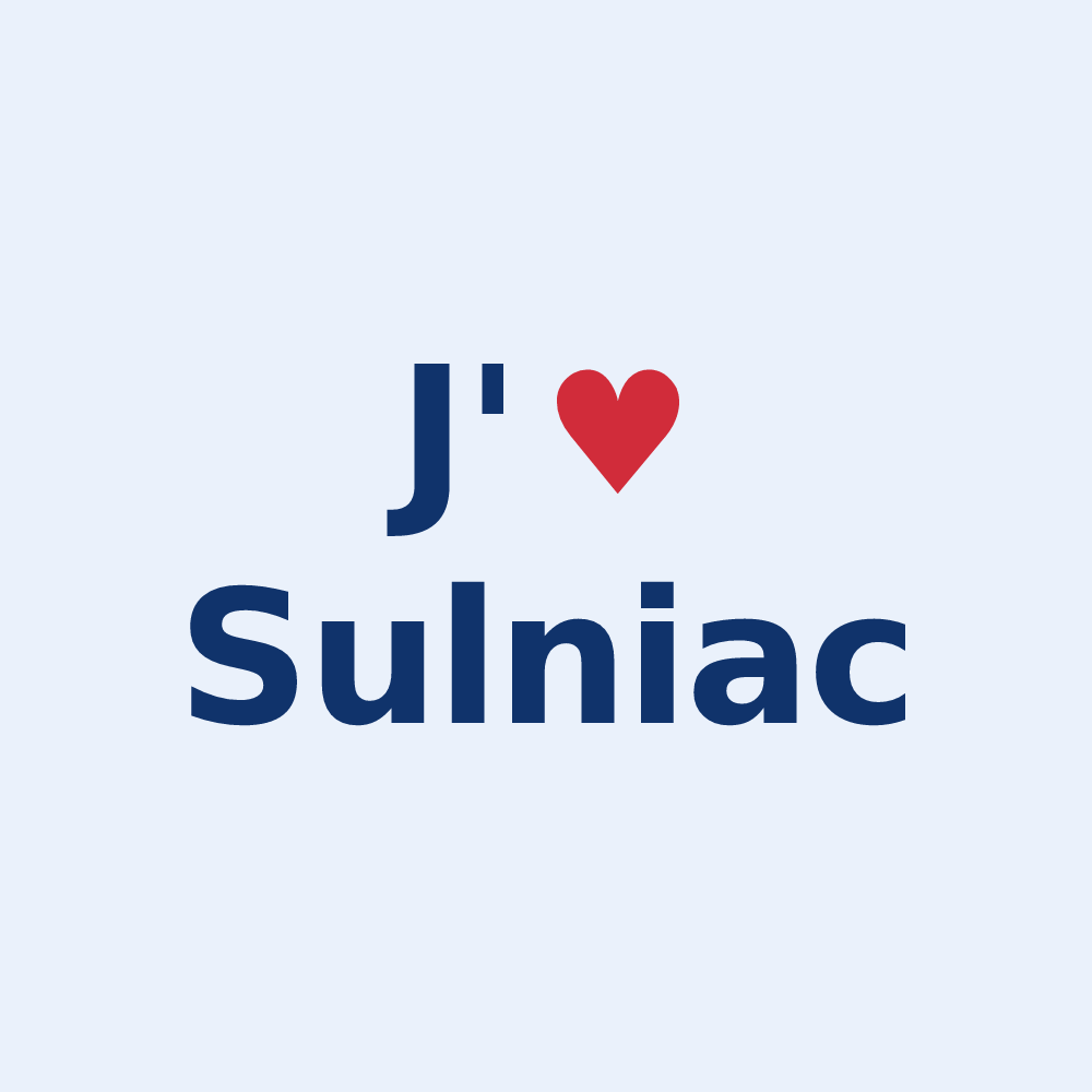 Sticker personnalisé Sulniac — design J'aime Sulniac