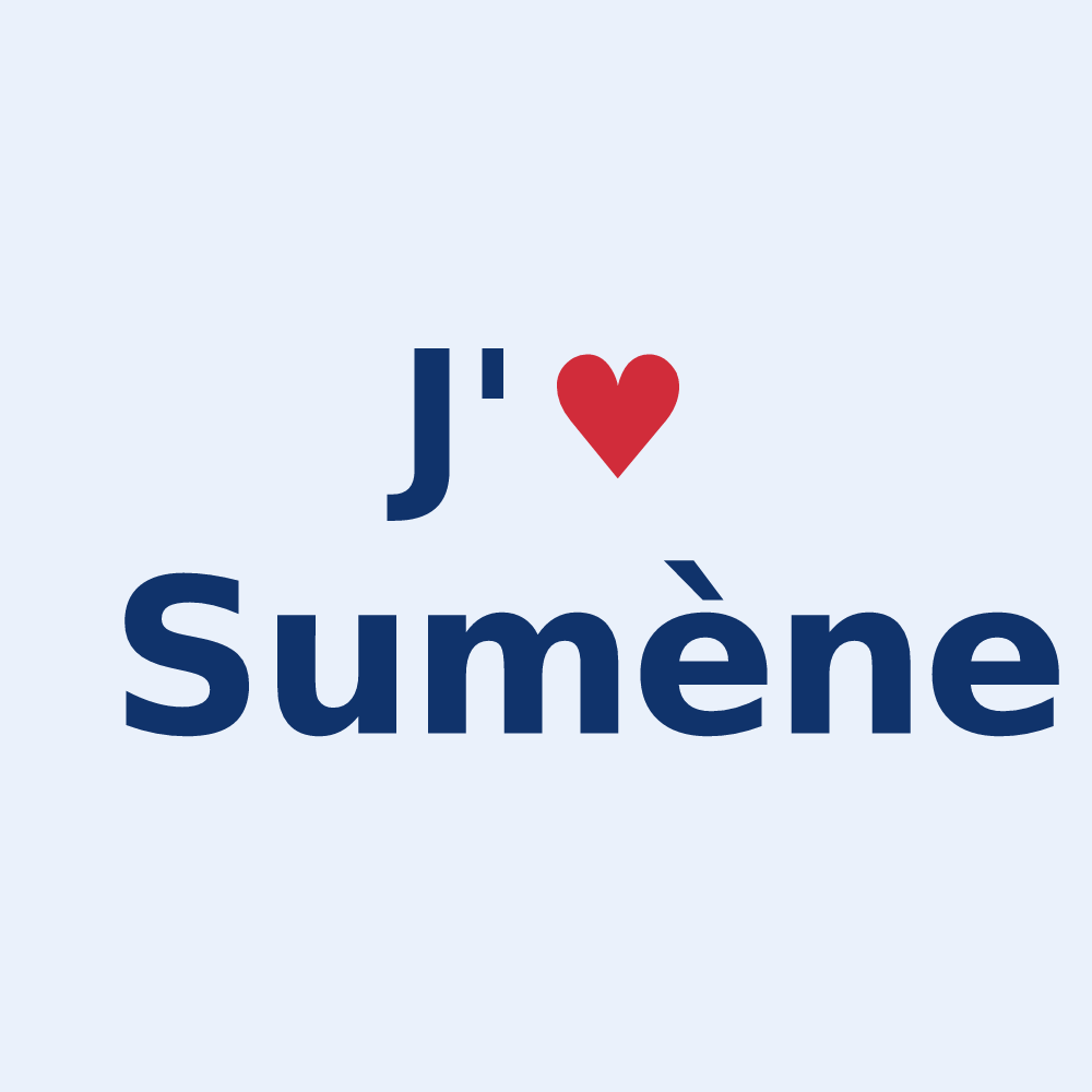 Sticker personnalisé Sumène — design J'aime Sumène