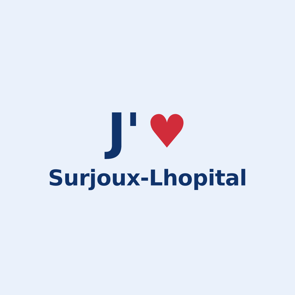 Sticker personnalisé Surjoux-Lhopital — design J'aime Surjoux-Lhopital