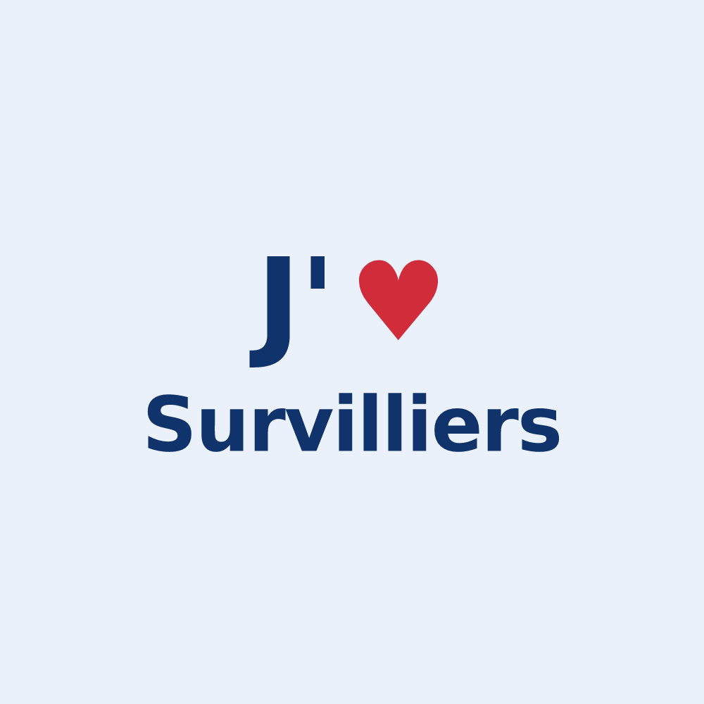 Sticker personnalisé Survilliers — design J'aime Survilliers