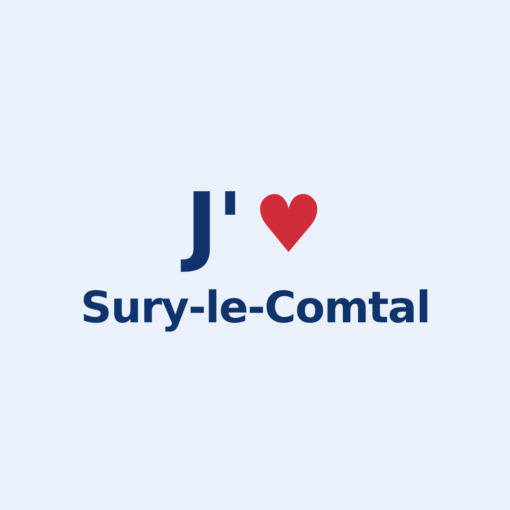 Sticker personnalisé Sury-le-Comtal — design J'aime Sury-le-Comtal