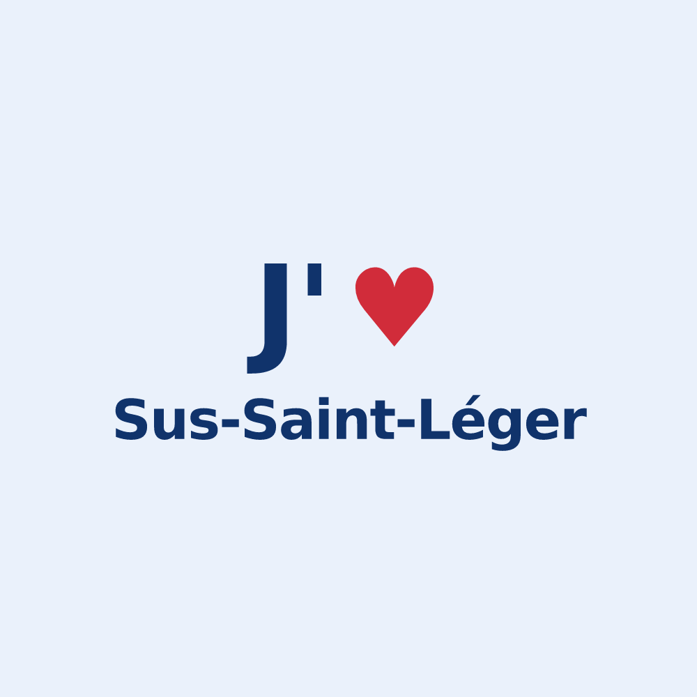 Sticker personnalisé Sus-Saint-Léger — design J'aime Sus-Saint-Léger