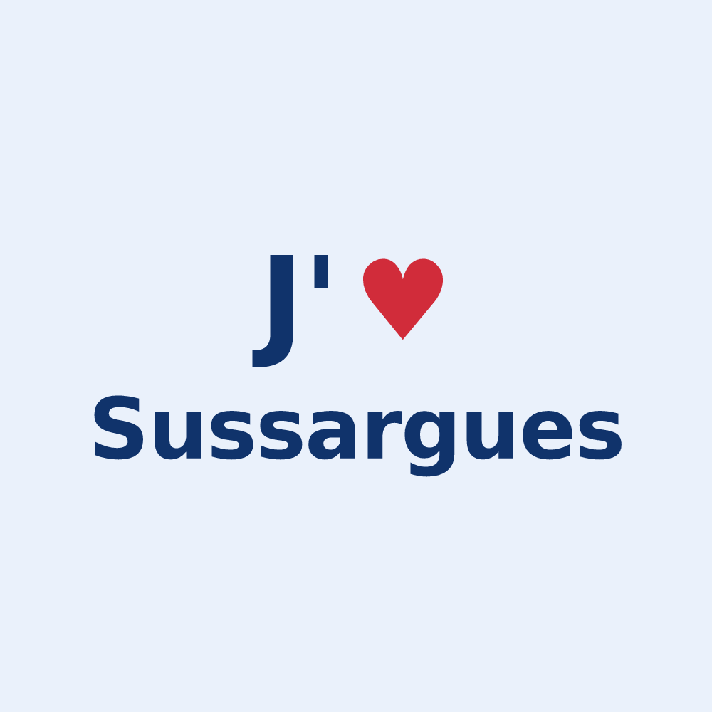 Sticker personnalisé Sussargues — design J'aime Sussargues