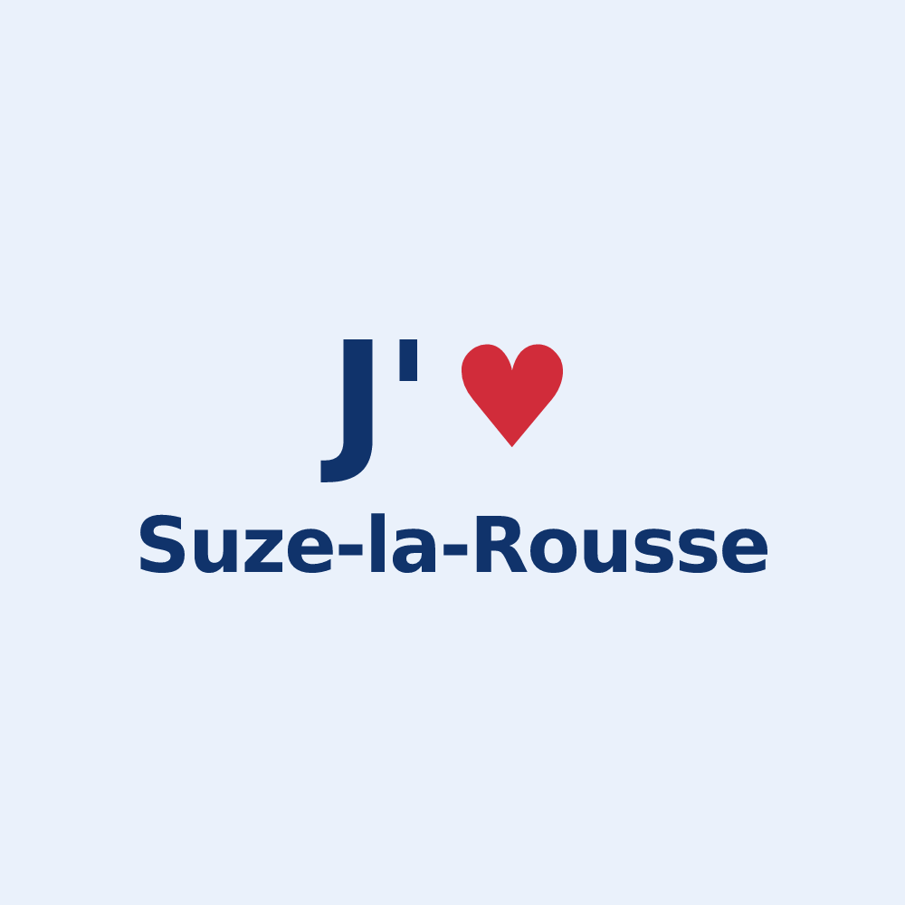 Sticker personnalisé Suze-la-Rousse — design J'aime Suze-la-Rousse