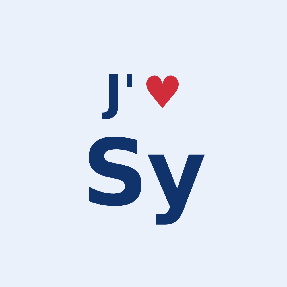 Sticker personnalisé Sy — design J'aime Sy