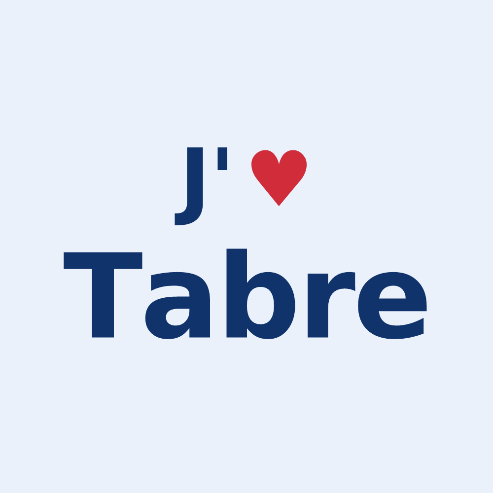 Sticker personnalisé Tabre — design J'aime Tabre