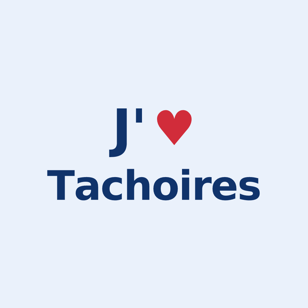 Sticker personnalisé Tachoires — design J'aime Tachoires