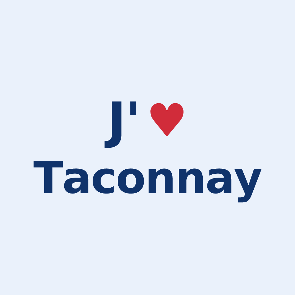 Sticker personnalisé Taconnay — design J'aime Taconnay