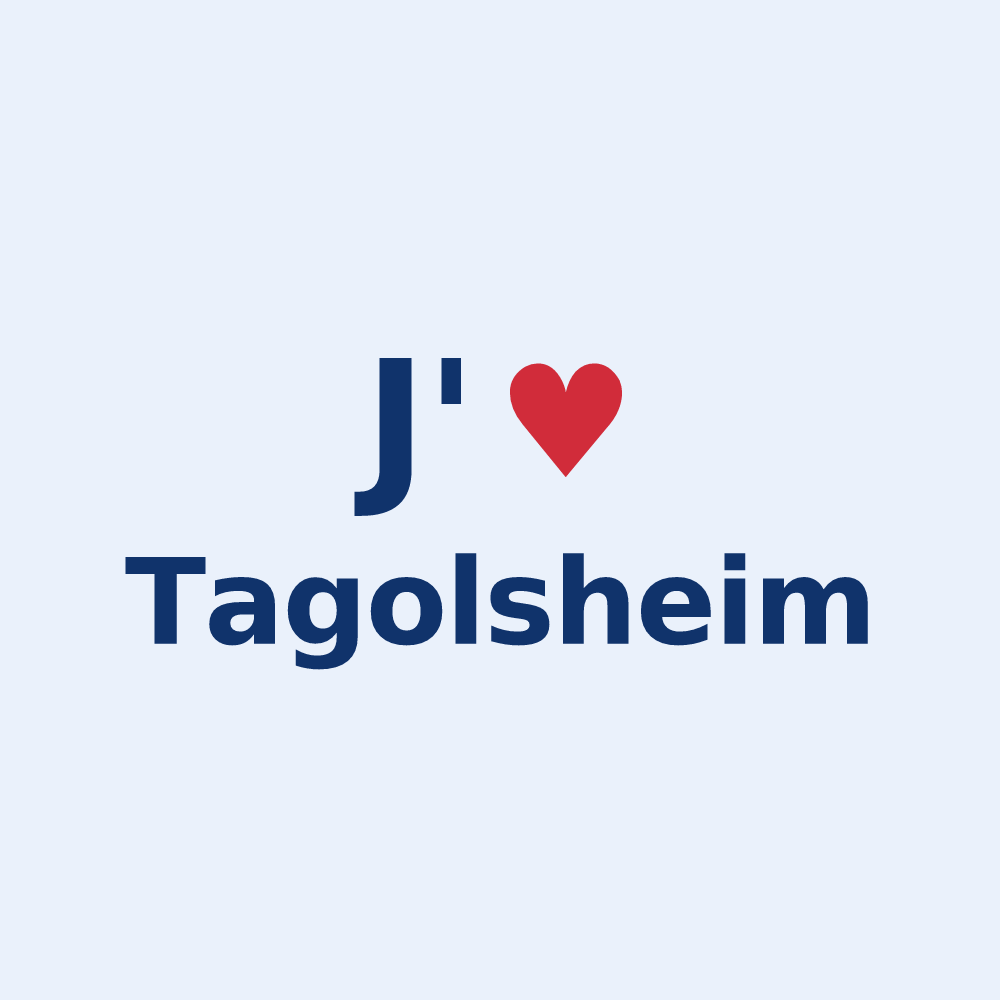 Sticker personnalisé Tagolsheim — design J'aime Tagolsheim