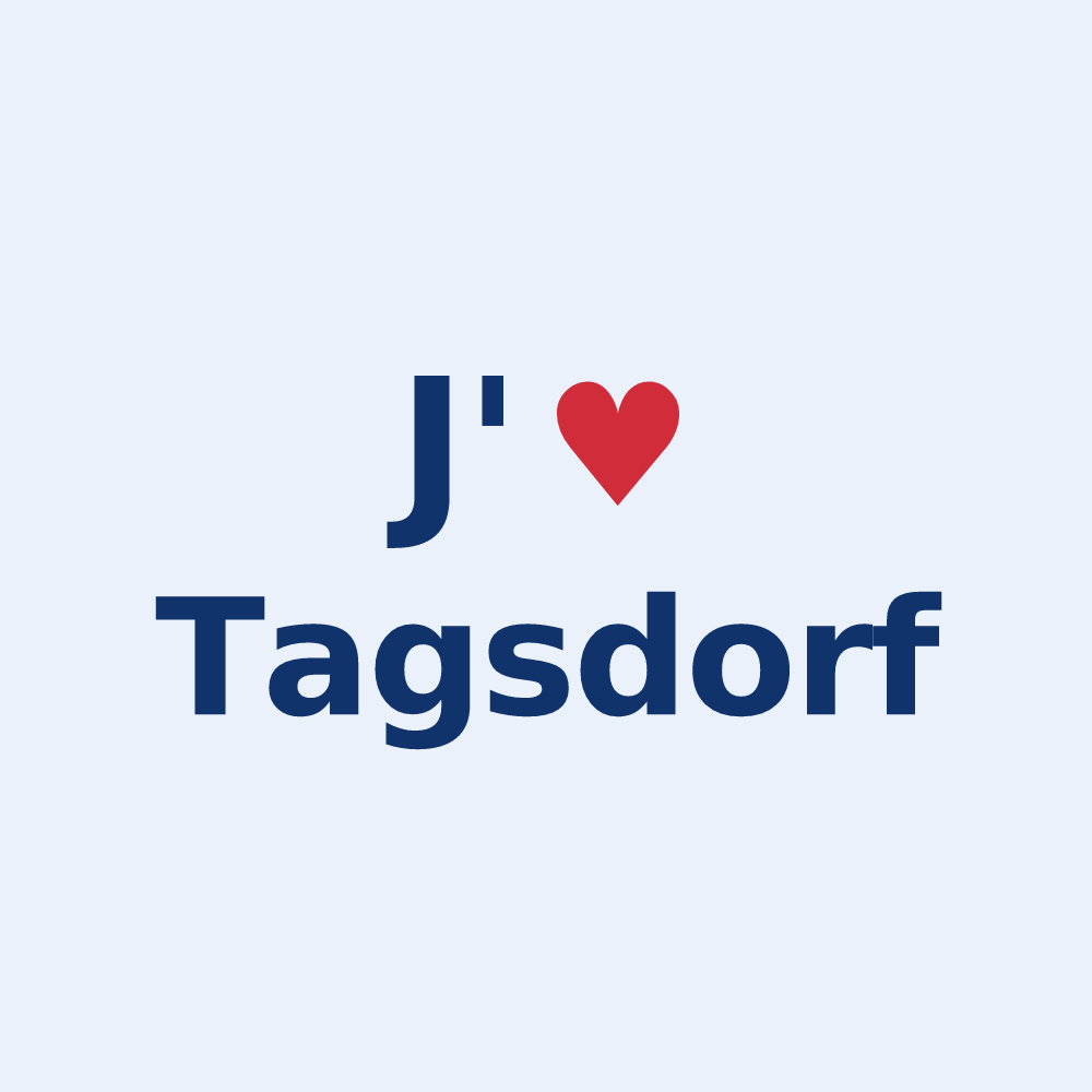 Sticker personnalisé Tagsdorf — design J'aime Tagsdorf