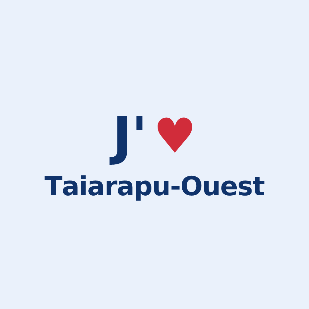 Sticker personnalisé Taiarapu-Ouest — design J'aime Taiarapu-Ouest
