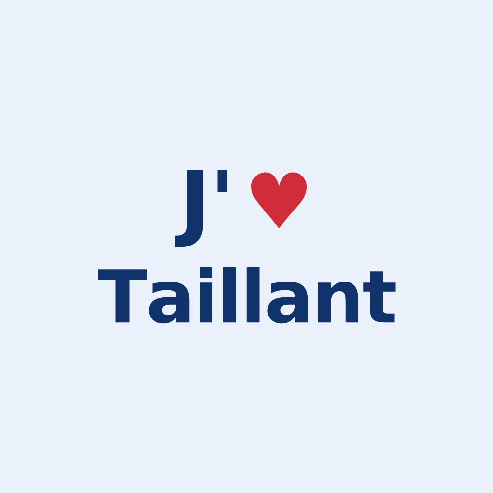 Sticker personnalisé Taillant — design J'aime Taillant