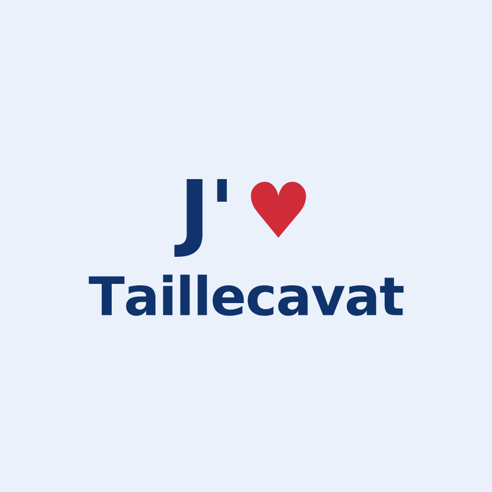 Sticker personnalisé Taillecavat — design J'aime Taillecavat
