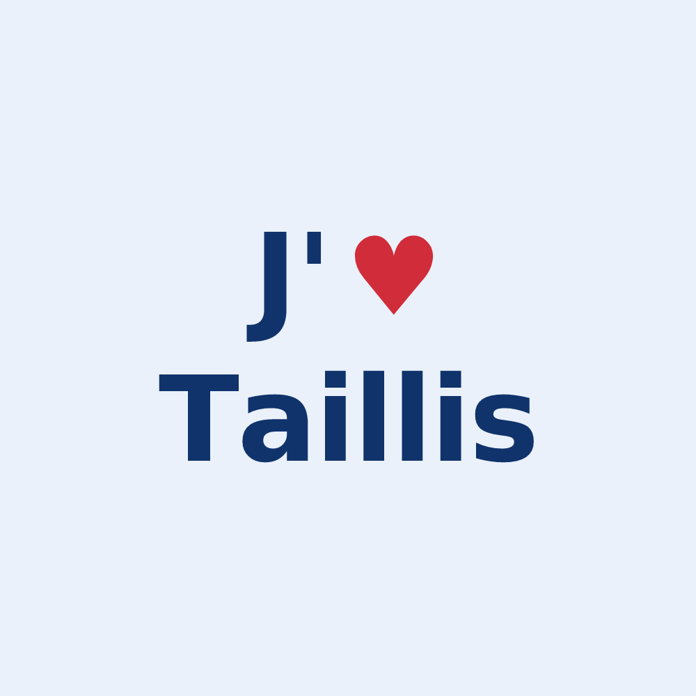 Sticker personnalisé Taillis — design J'aime Taillis