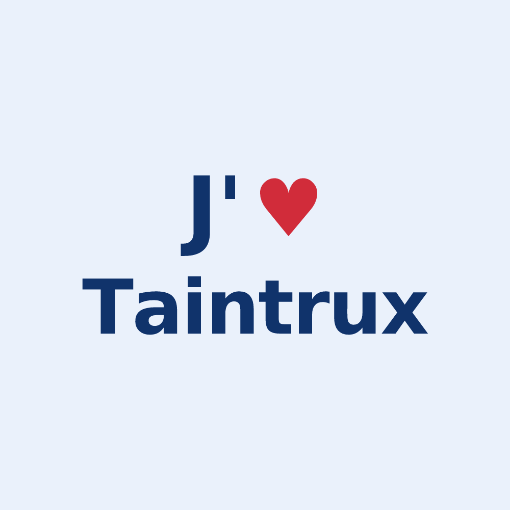 Sticker personnalisé Taintrux — design J'aime Taintrux