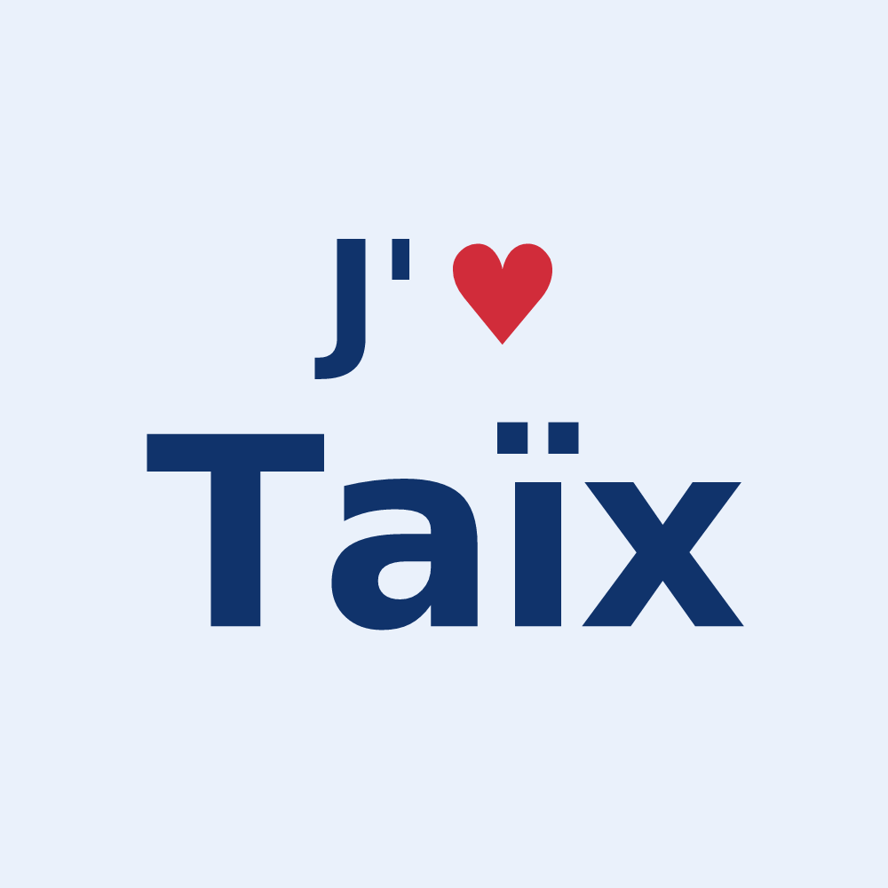 Sticker personnalisé Taïx — design J'aime Taïx