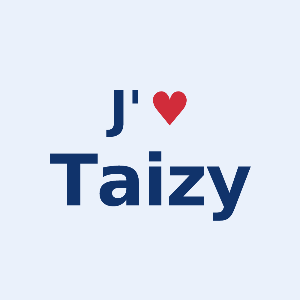 Sticker personnalisé Taizy — design J'aime Taizy
