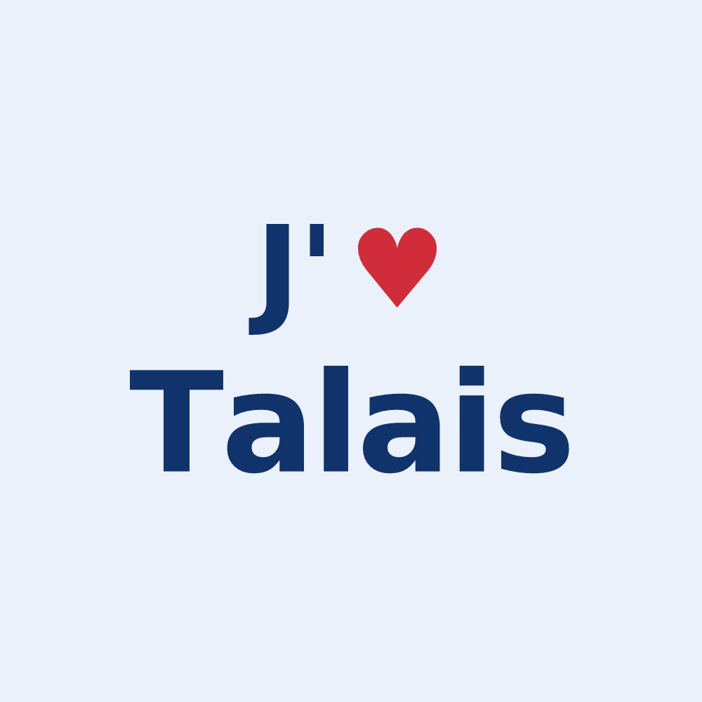 Sticker personnalisé Talais — design J'aime Talais
