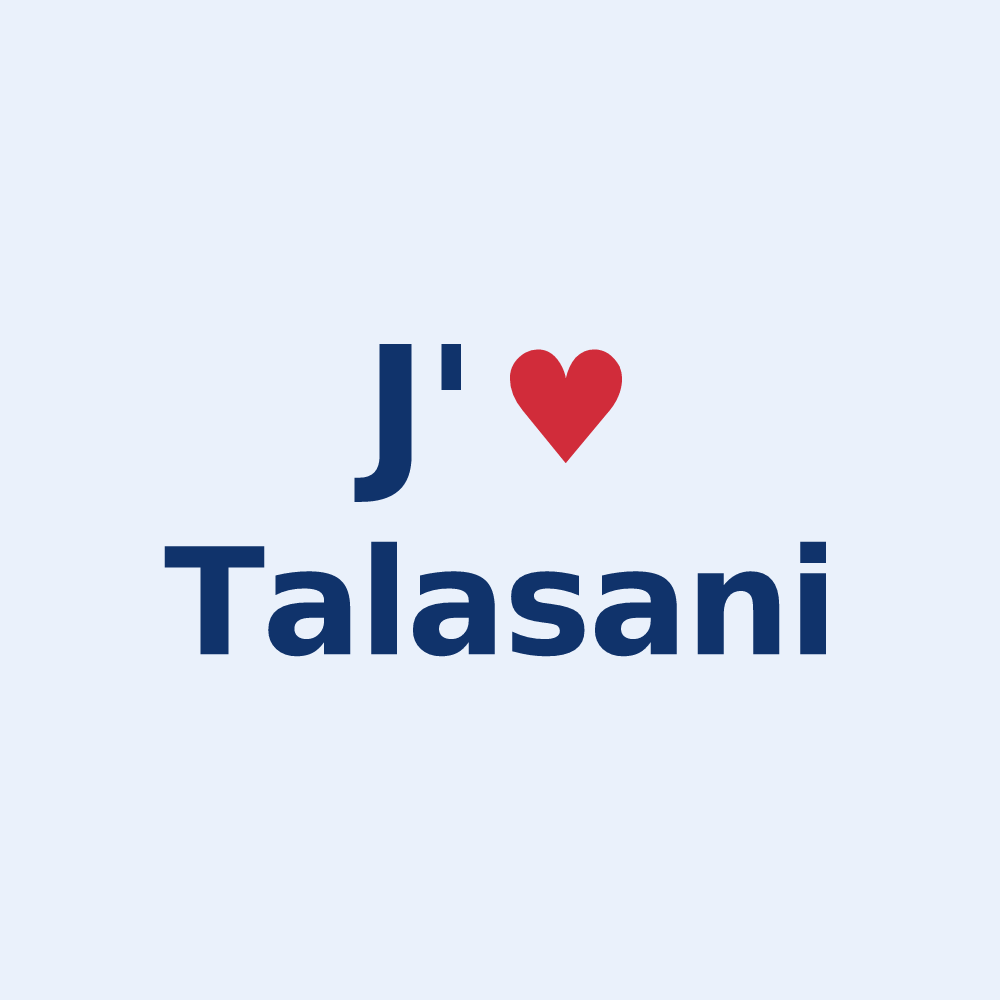 Sticker personnalisé Talasani — design J'aime Talasani