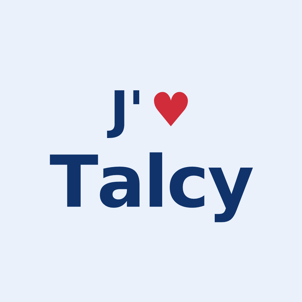 Sticker personnalisé Talcy — design J'aime Talcy