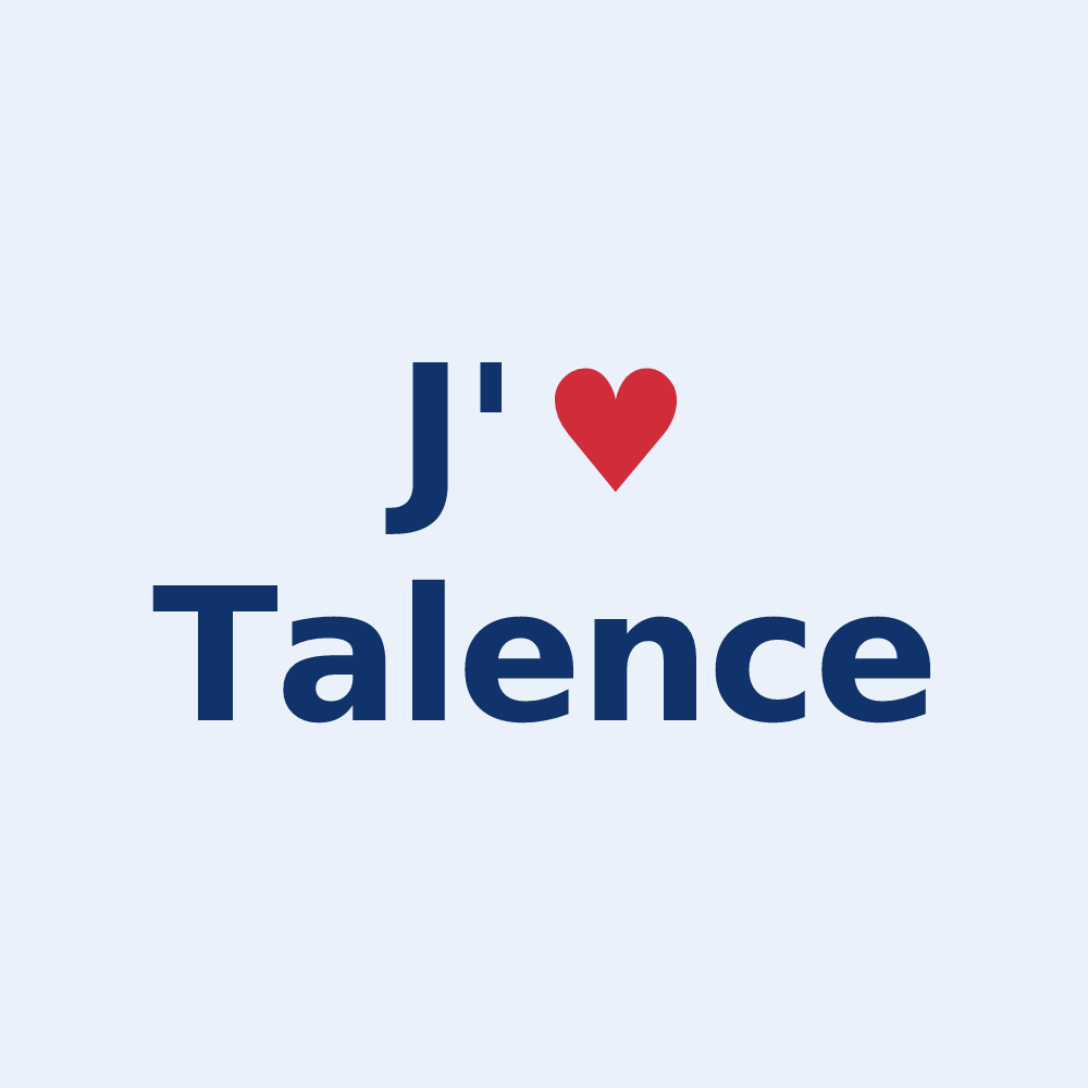 Sticker personnalisé Talence — design J'aime Talence