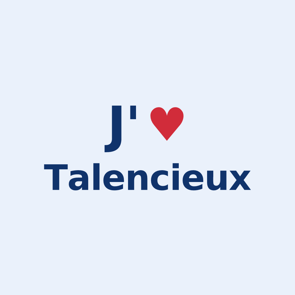 Sticker personnalisé Talencieux — design J'aime Talencieux