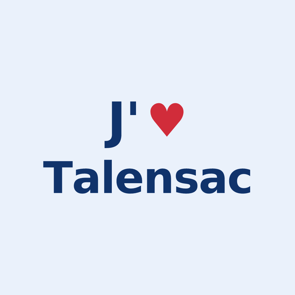 Sticker personnalisé Talensac — design J'aime Talensac