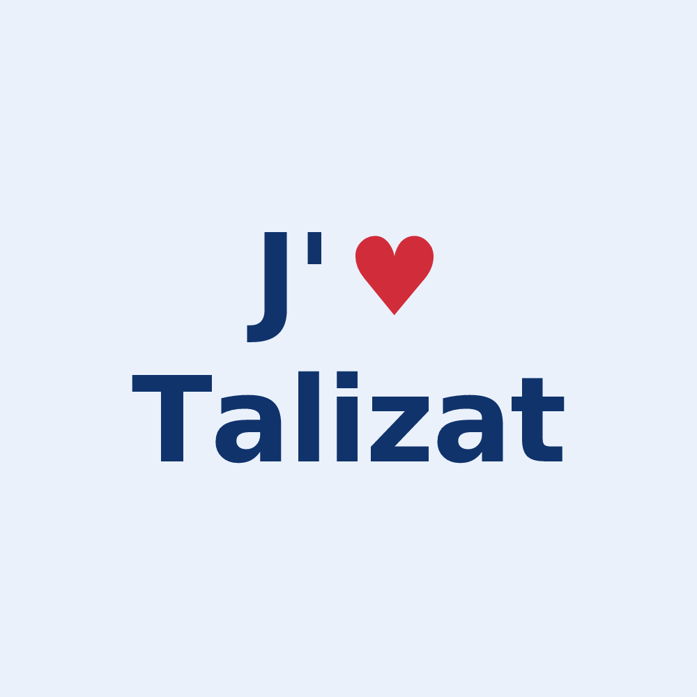 Sticker personnalisé Talizat — design J'aime Talizat