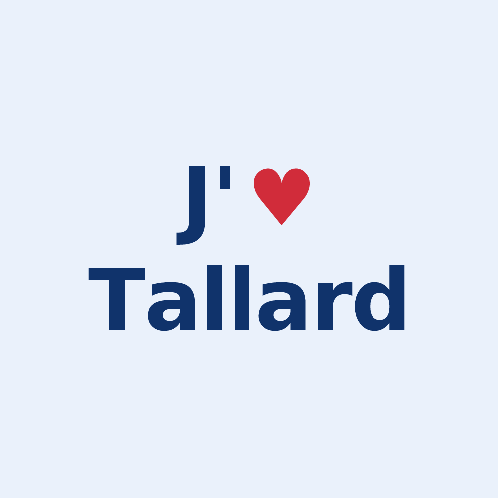 Sticker personnalisé Tallard — design J'aime Tallard