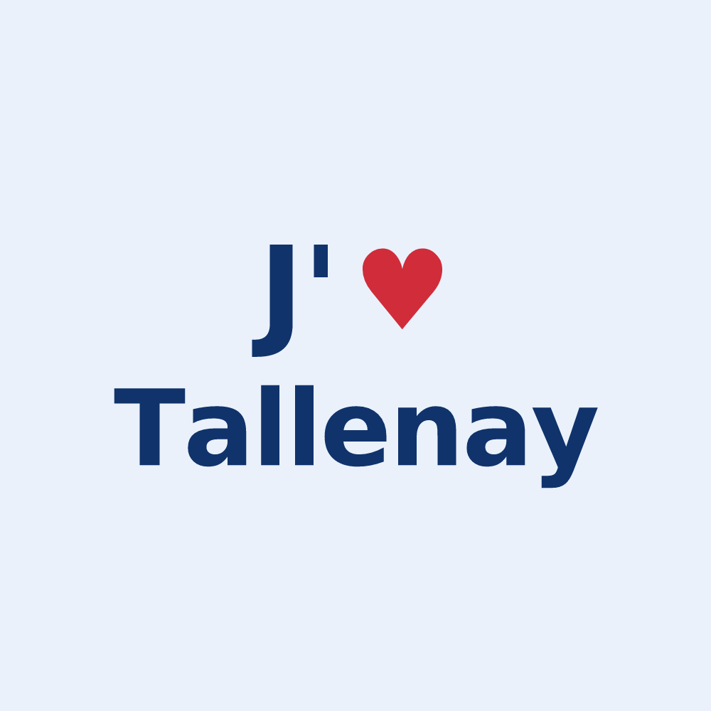 Sticker personnalisé Tallenay — design J'aime Tallenay