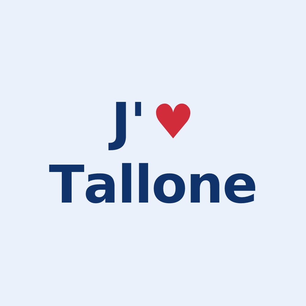 Sticker personnalisé Tallone — design J'aime Tallone