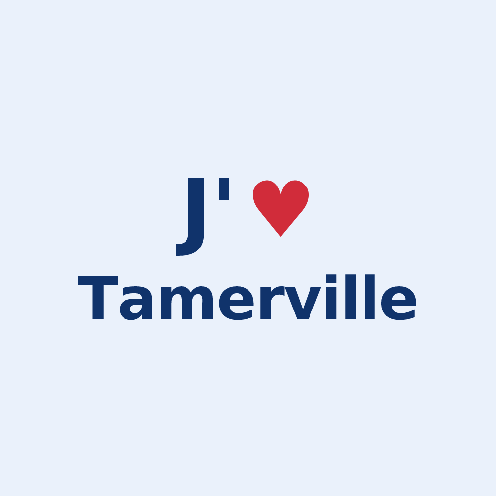 Sticker personnalisé Tamerville — design J'aime Tamerville
