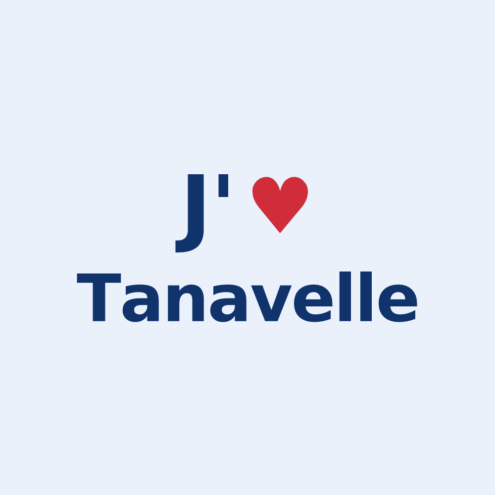 Sticker personnalisé Tanavelle — design J'aime Tanavelle