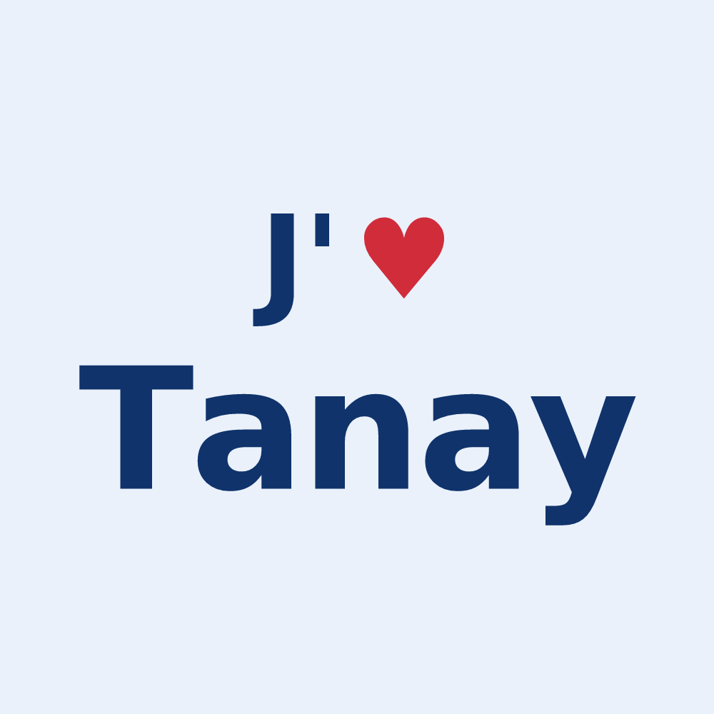 Sticker personnalisé Tanay — design J'aime Tanay