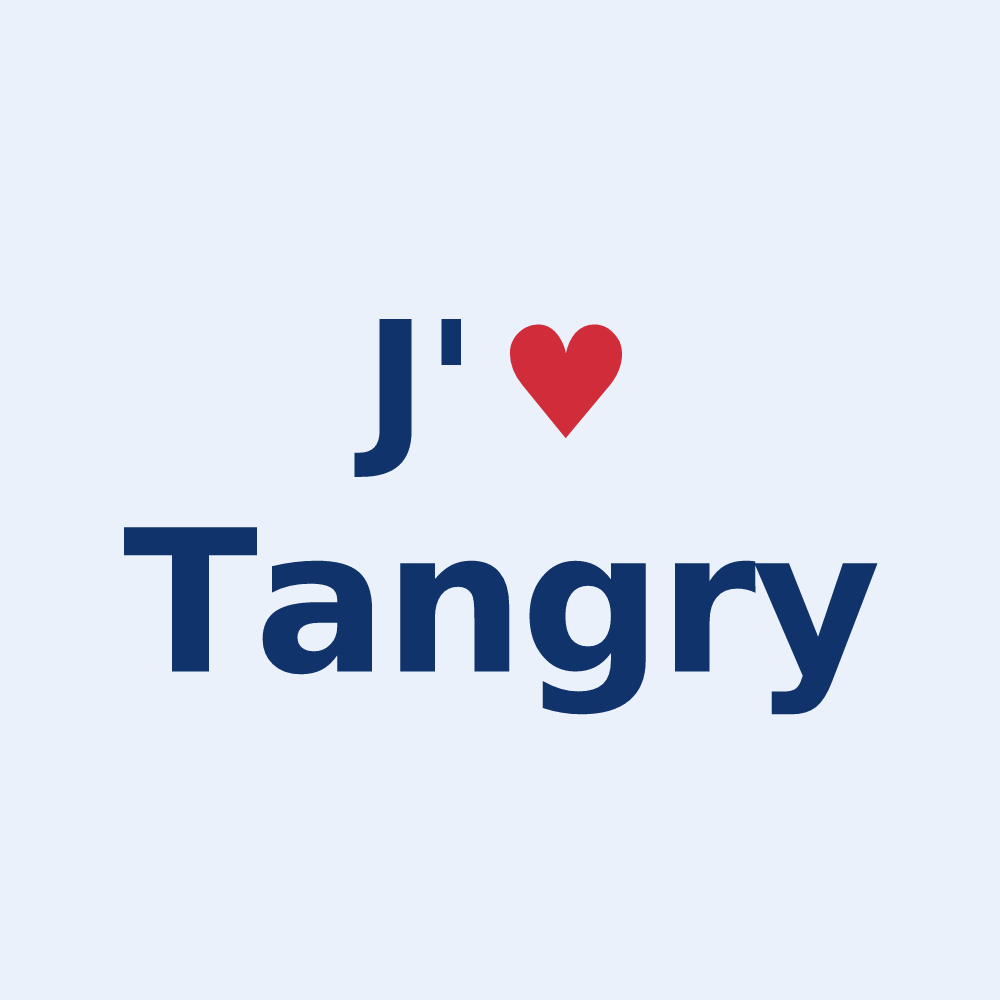 Sticker personnalisé Tangry — design J'aime Tangry