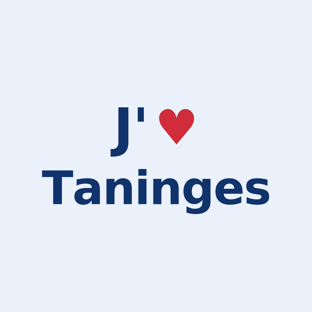 Sticker personnalisé Taninges — design J'aime Taninges