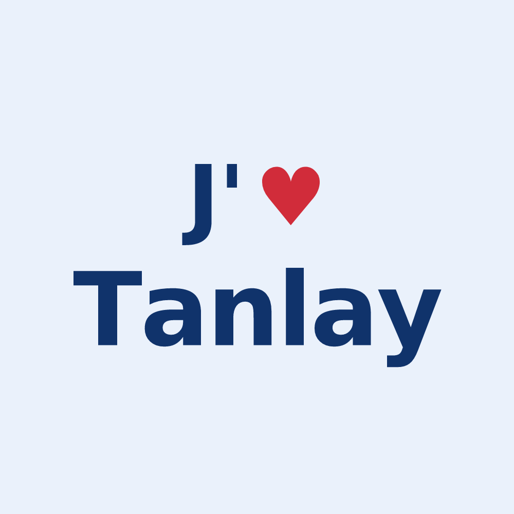 Sticker personnalisé Tanlay — design J'aime Tanlay