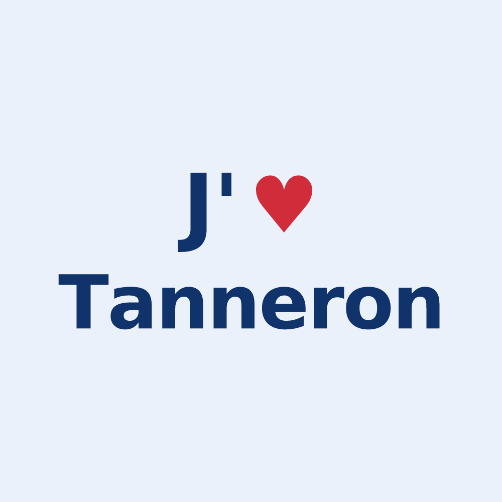 Sticker personnalisé Tanneron — design J'aime Tanneron